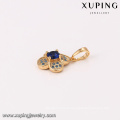 64165 Xuping body jewelry set factory direct price for women pendant and earrings luxury flower gold set